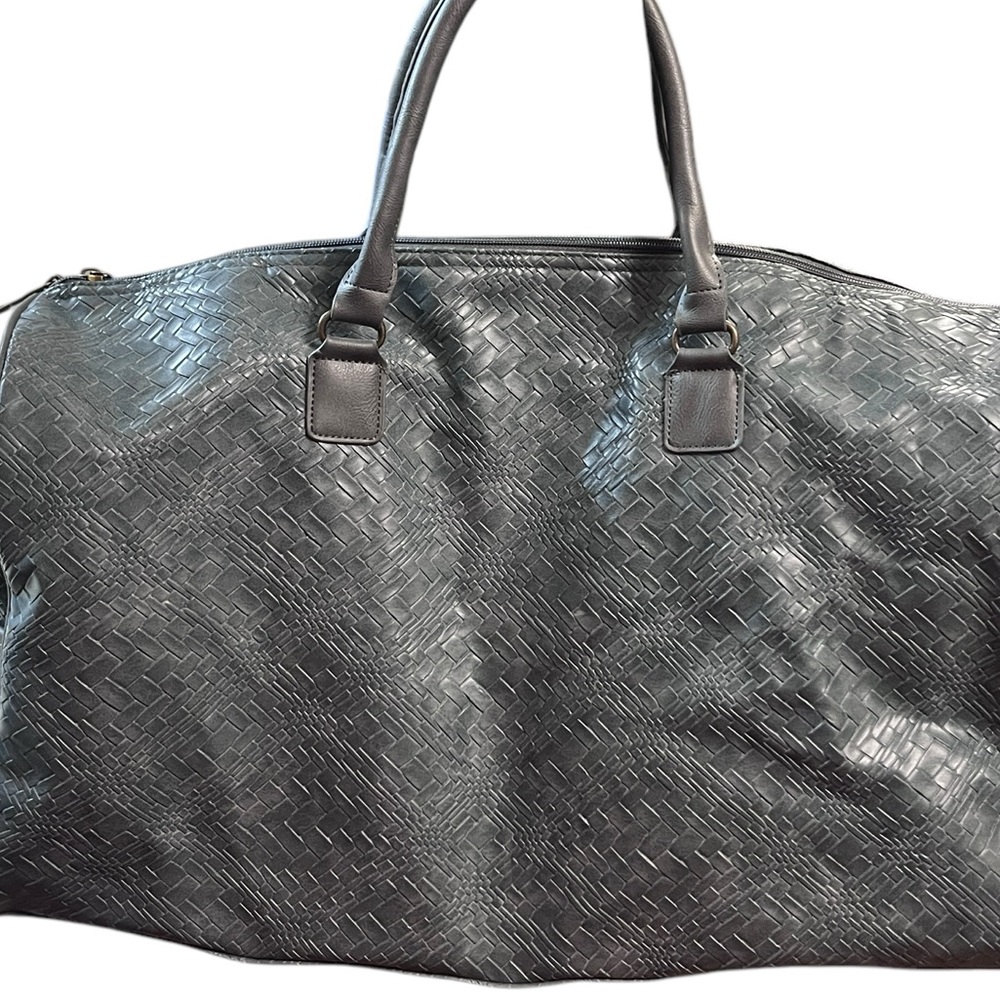 Nicole by Nicole Miller Black Woven Travel Weekender Bag - Picture 4 of 16